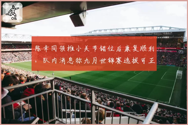 陈幸同颈椎小关节错位后康复顺利，队内消息称九月世锦赛选拔可正常应战